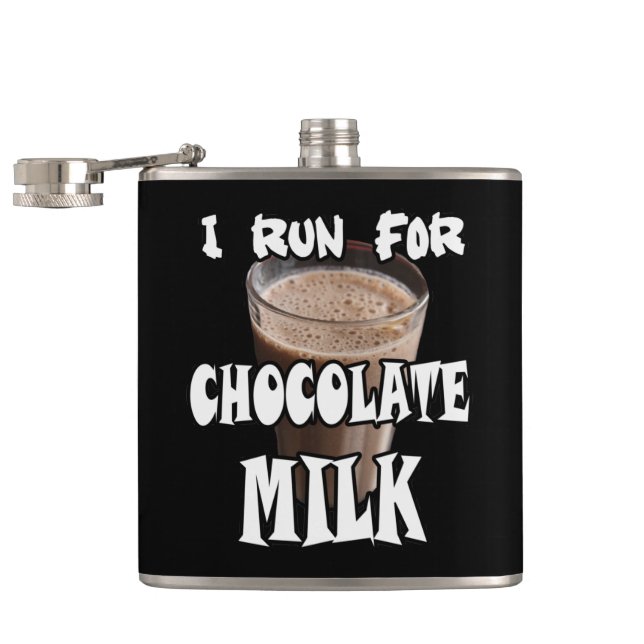 I Run for Chocolate Milk Running Hip Flask (Opened)