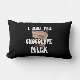 I Run for Chocolate Milk Running Lumbar Cushion