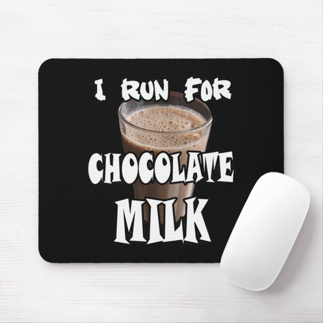 I Run for Chocolate Milk Running Mouse Pad (With Mouse)