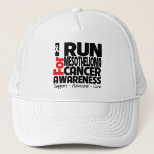 I Run For Mesothelioma Cancer Awareness Trucker Hat
