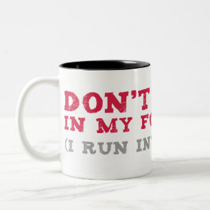 I Run Into Walls Two-Tone Coffee Mug