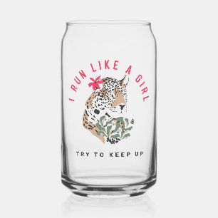 I Run Like A Girl Beverage Glass