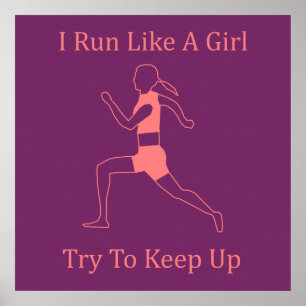 i run like a girl poster