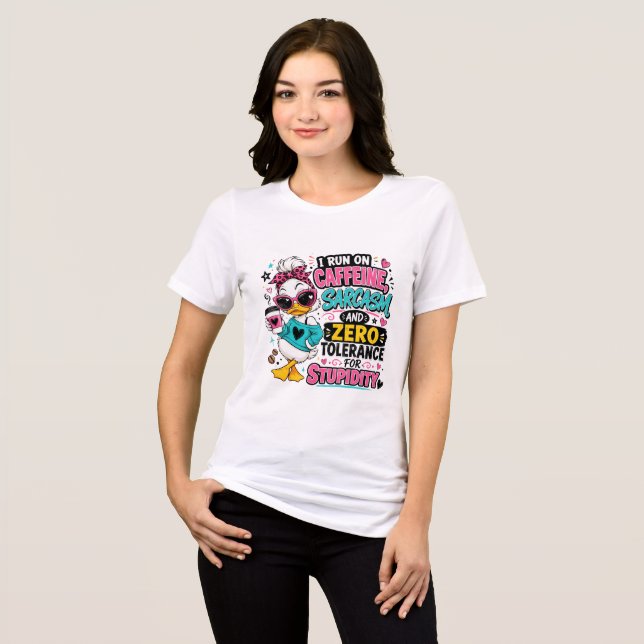 I Run on Caffeine Tri-Blend Shirt (Front Full)
