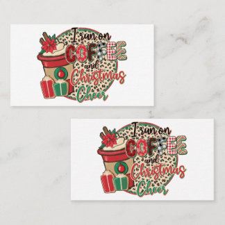 I Run On Coffee And Christmas Cheer Business Card