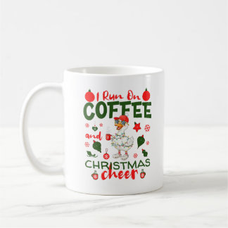 I Run On Coffee And Christmas Cheer Funny Duck  Mug