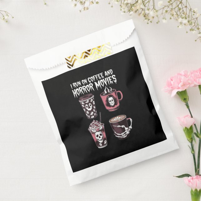 I Run on Coffee And Horror Movies Scary Halloween Favour Bag (Sealed)