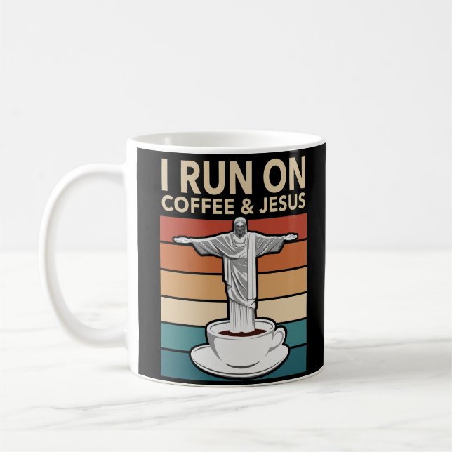 I Run On Coffee and Jesus Mug (Left)