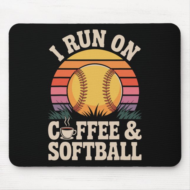 I Run On Coffee And Softll  Mouse Pad (Front)