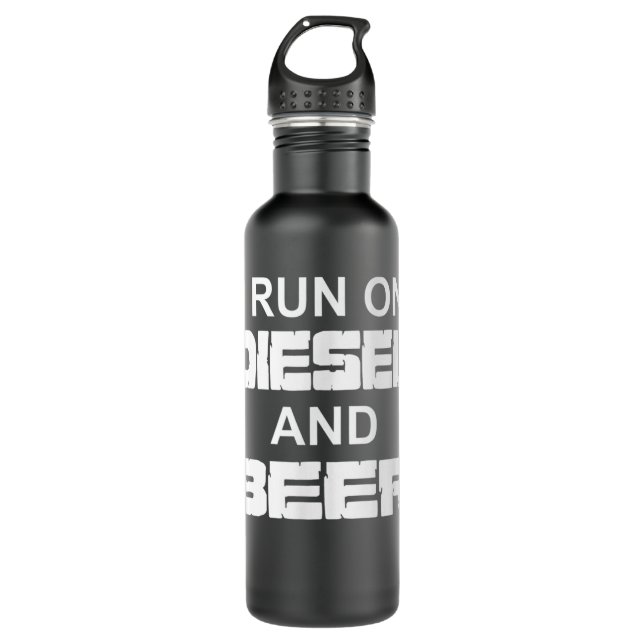 I Run On Diesel And Beer Truck Turbo Brothers 710 Ml Water Bottle (Front)