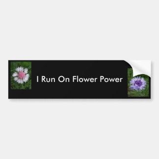 I Run On Flower Power by Jocelyn Burke Bumper Sticker