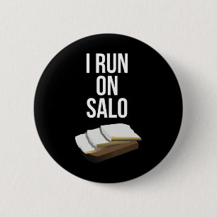 I Run On Salo Funny Ukrainian Pork Lard Lover Slav 6 Cm Round Badge