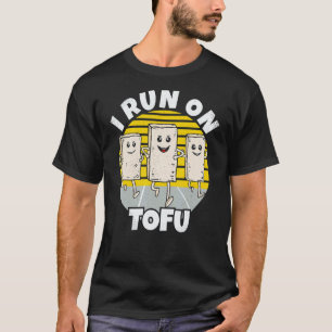 I Run On Tofu Vegan Vegetarian Runner Animal Lover T-Shirt