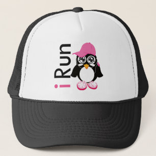 i Run Penguin Trucker Hat