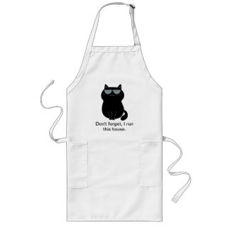 I run the house - Cute Cat Long Apron