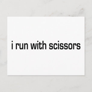 I Run With Scissors Postcard
