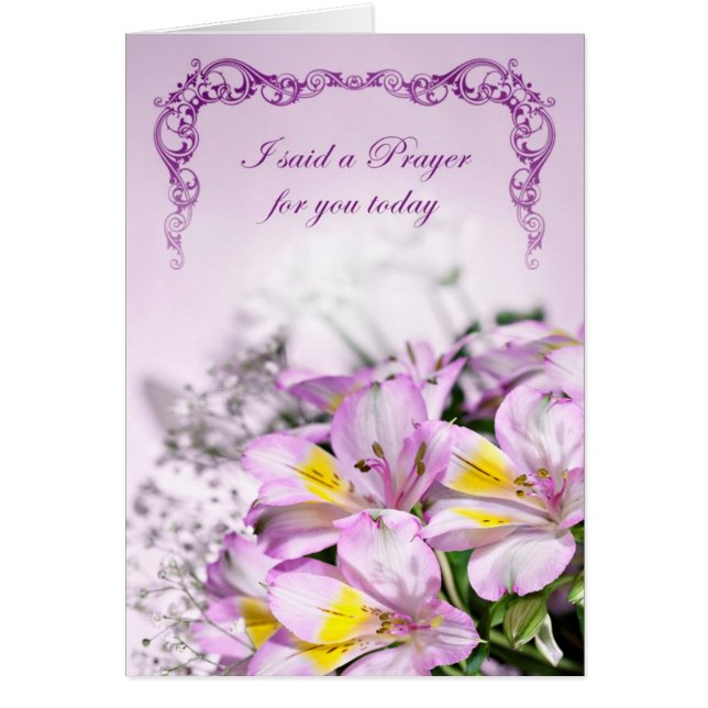 I said a prayer for you with alstromeria lilies (Front)