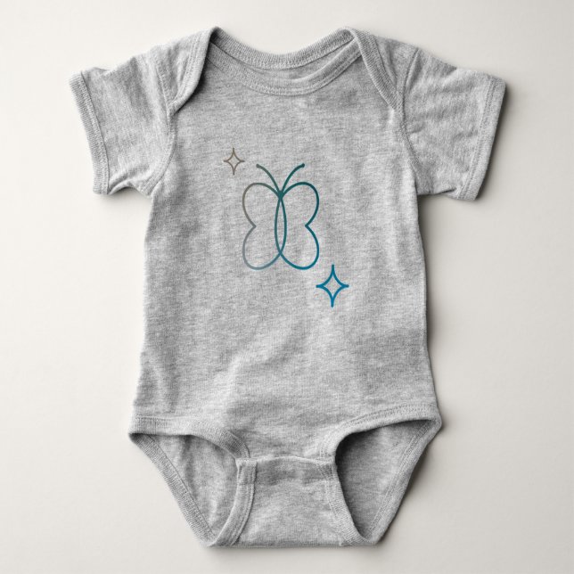 I said that’s a lie Grey baby bodysuit (Front)