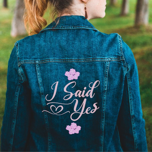 I said yes cute  Bride women's Denim Jacket (Creator Uploaded)