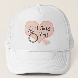 I Said Yes Engagement Bride Hat