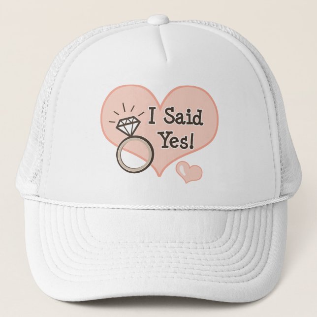 I Said Yes Engagement Bride Hat (Front)