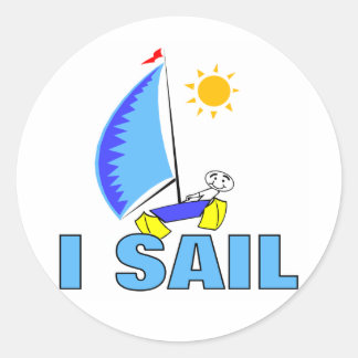 I Sail Classic Round Sticker