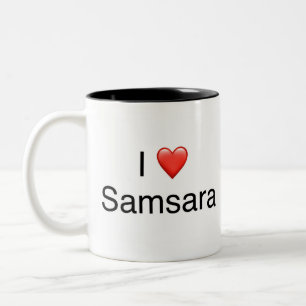 I ❤️ samsara -- Two-Tone coffee mug