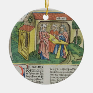 I Samuel 1:8 Elkanah comforts Hannah, from the 'Nu Ceramic Tree Decoration