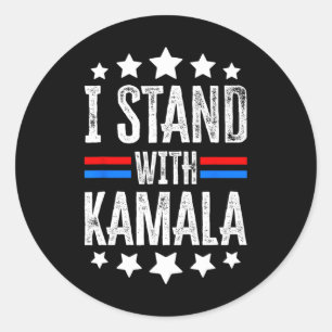 I Satnd With Kamala Election 2024 Classic Round Sticker