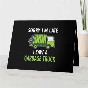 I Saw a Garbage Truck Costume  Recycling Garbage Card