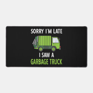 I Saw a Garbage Truck Costume  Recycling Garbage Desk Mat