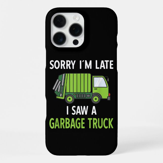 I Saw a Garbage Truck Costume  Recycling Garbage iPhone Case (Back)