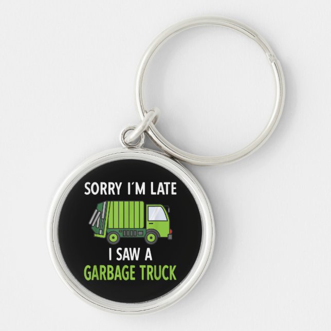 I Saw a Garbage Truck Costume  Recycling Garbage Key Ring (Front)