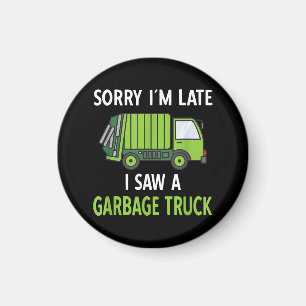 I Saw a Garbage Truck Costume  Recycling Garbage Magnet
