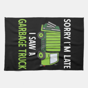 I Saw a Garbage Truck Costume  Recycling Garbage Tea Towel