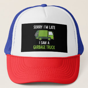 I Saw a Garbage Truck Costume  Recycling Garbage Trucker Hat