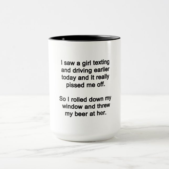 I Saw a Girl Texting Mug (Center)