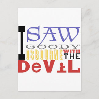 I Saw Goody Osbourne w/ The Devil Postcard
