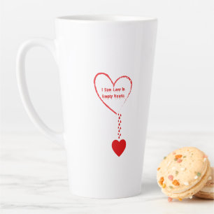 I Saw Love In Empty Hearts Design Latte Mug