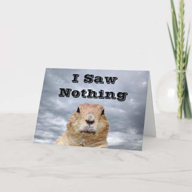 I Saw Nothing on Groundhog Day Card (Front)