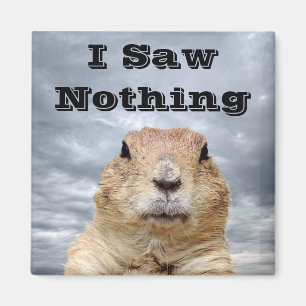 I Saw Nothing on Groundhog Day Magnet