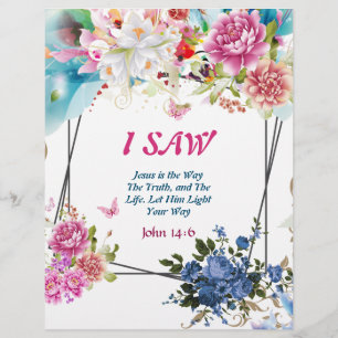 I Saw Poem Personalised Stationary Paper