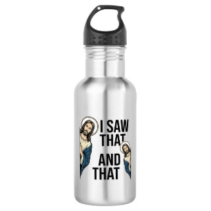 I Saw That Funny Jesus Peeking Vintage Shirt Desig 532 Ml Water Bottle