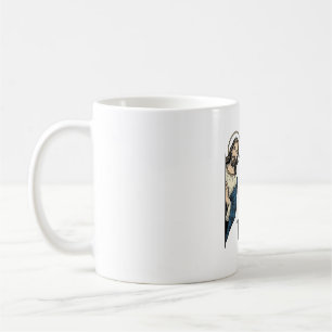 I Saw That Funny Jesus Peeking Vintage Shirt Desig Coffee Mug
