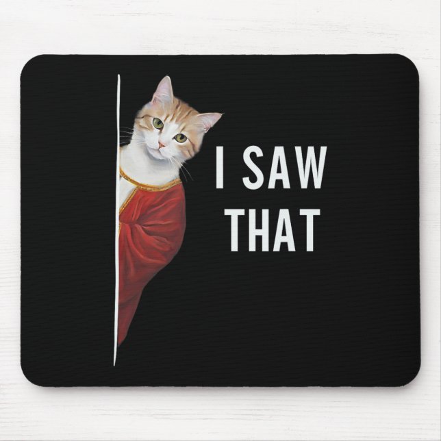 I Saw That Funny Kitten Cute Cat Christmas Jesus G Mouse Pad (Front)