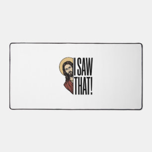 I Saw That Funny Religious Peek Graphic Design_1 Desk Mat