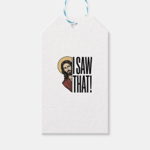 I Saw That Funny Religious Peek Graphic Design_1 Gift Tags