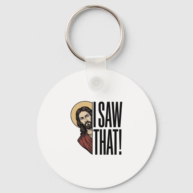 I Saw That Funny Religious Peek Graphic Design_1 Key Ring (Front)