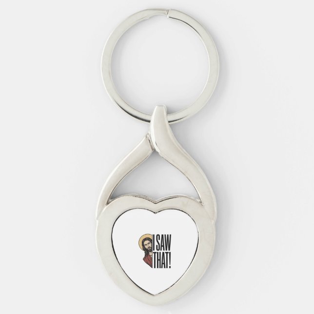 I Saw That Funny Religious Peek Graphic Design_1 Key Ring (Front)