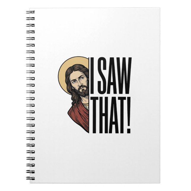 I Saw That Funny Religious Peek Graphic Design_1 Notebook (Front)